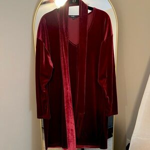 Burgundy Velvet Dress